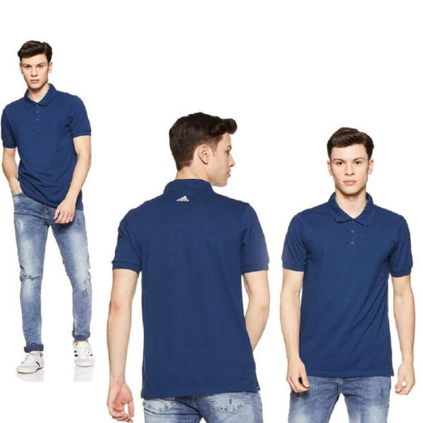 Adidas Polo Poly Cotton T Shirt BS0682 Blue For Corporate Give Away