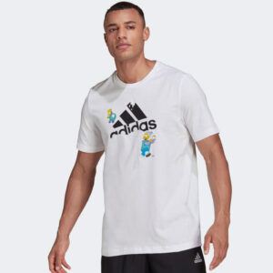 Adidas x The Simpsons Snowball Fight Graphic Tee As Custom Corporate T-Shirt