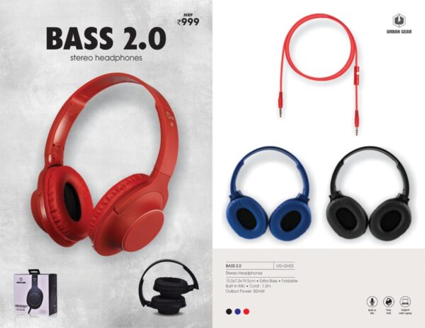 Stereo Headphones - BASS 2.0