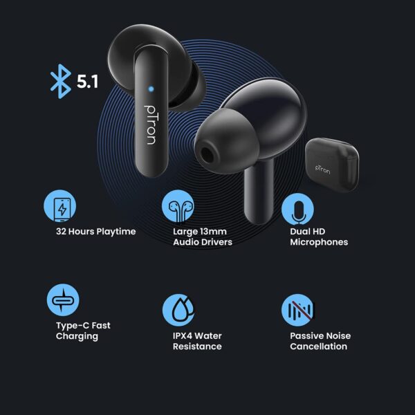 pTron Bassbuds Duo in Ear Earbuds-Advertising Items In Bangalore