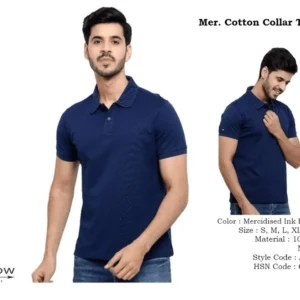 Collar Mercidised Ink Blue Dotted - Promo Items In Bangalore 