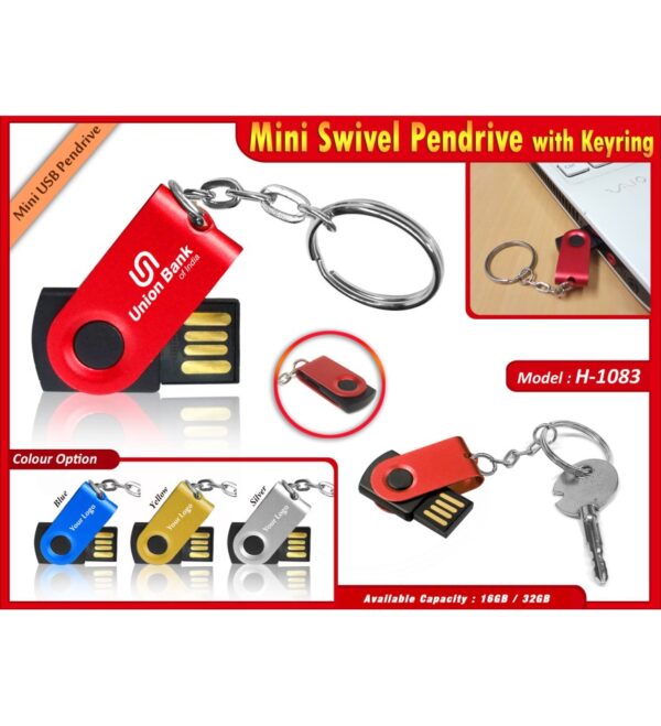 Mini Swivel Pendrive With Keyring - list of corporate gifting companies in Bangalore  