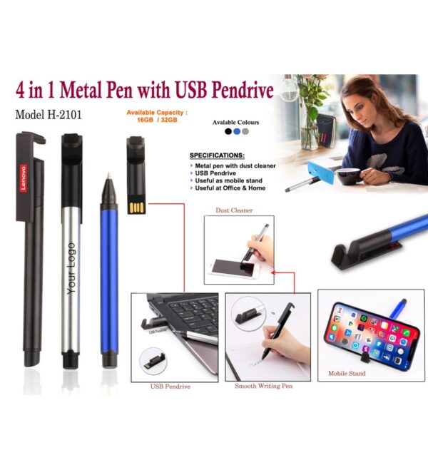 Pen Pendrive With Mobile Stand - best corporate gifts for employees In Bangalore  
