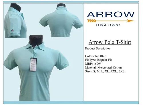 Polo Men Ice Blue Polo T Shirt - corporate office gifts In Bangalore 