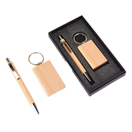 Master Wooden Pen and Keychain Gift Set - Zero Waste Corporate Gifts In Bangalore 