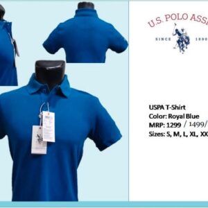 U S POLO ASSN Men Solid Polo Royal Blue - Corporate T Shirt Supplier in Bangalore 