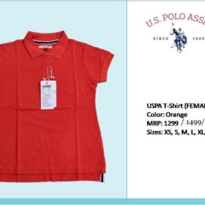 U S POLO ASSN Women Solid Polo Orange - T Shirt Items In Bangalore 