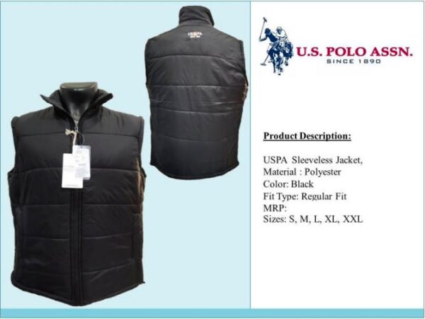 U.S. Polo Assn Sleeveless - Personalized Business Black Jacket in Bangalore 