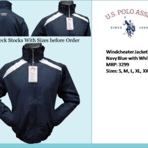 US Polo Ass Jacket Navy Blue with White - Trade Shows Jacket in Bangalore 