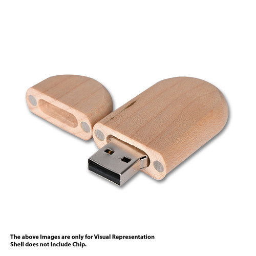 Wooden Oval Shape Pendrive Shell - Buy Eco-Friendly Corporate Gifts 