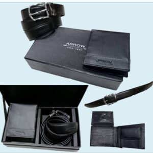 Arrow Leather Wallet And Non Leather Belt
