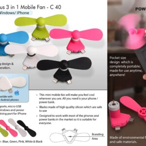 3 in 1 Mobile Fan Android
