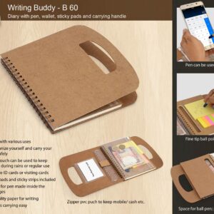 Writing buddy Diary with pen wallet