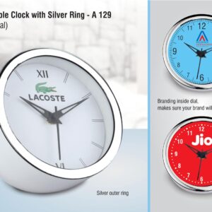 Table clock with Silver Ring