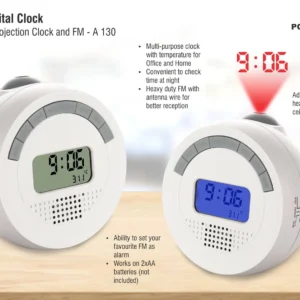 Round Digital clock with backlight