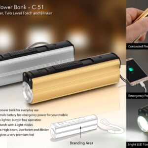 Metal Power bank with Lighter