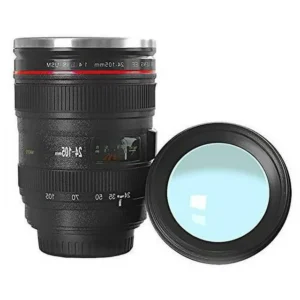 2 pck 350 ml Caniam Camera Lens Travel Mug Lens Cup Tea Mug Black