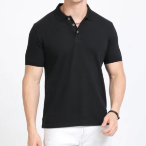 Caslay Sustainable Polo T-shirt - Black