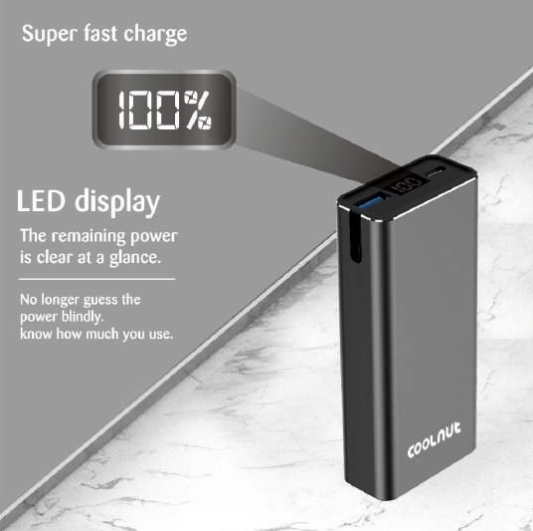 Coolnut Power Bank Fast Charging