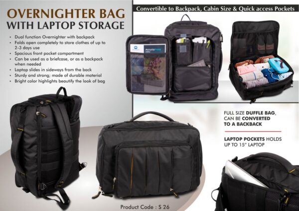 Overnighter Laptop Bag, Employee Gift