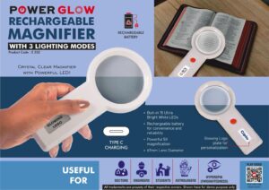 Rechargeable Magnifier For Reading