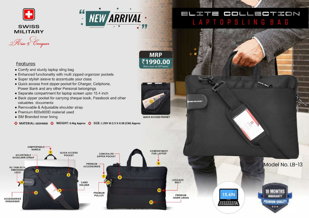 Branded Laptop Sling Bags for Gifting Bangalore