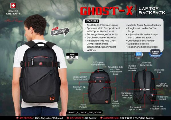 Swiss Military Ghost-X Backpack for Corporate Gifting Bangalore