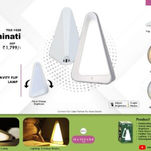 Fuzo Illuminati Gravity Flip Lamp – Smart rechargeable desk lamp with touch control and 3 lighting modes, ideal for corporate gifting in Bangalore