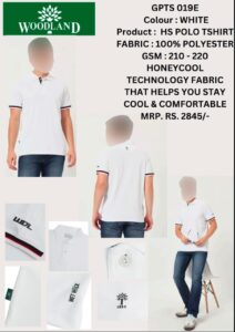 Woodland White HS Polo T-Shirt with Honeycool Technology – Corporate Gifting Apparel