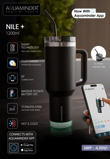 Aquaminder - Nile+ | Smart Tumbler with Sipper - Image 2