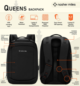 Nasher Miles Queens Backpack for Onboarding kits Bangalore