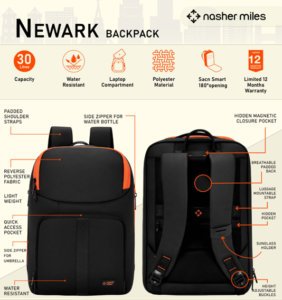 Nasher Miles Newark Premium Corporate Backpacks Bangalore