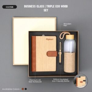 Business Class Triple Eco Wood Set – eco gift set bangalore