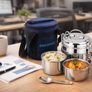 Corporate Lunch Set – HR onboarding gift kits stainless steel lunch box with insulated carry bag