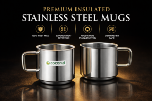 Premium insulated mug set stainless steel pack of 2