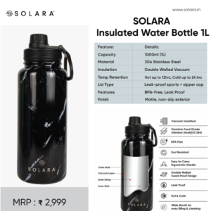 Solara Insulated Water Bottle for Corporate Gifting Bangalore