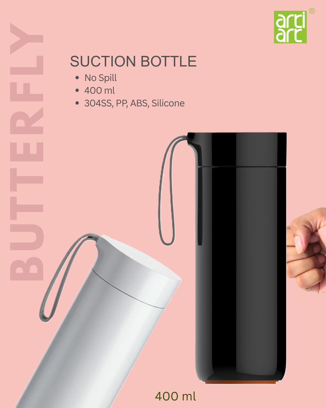 Artiart Butterfly Suction Spill Proof Bottle for Gifting Bangalore